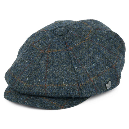 Casquette Gavroche en HARRIS TWEED à Carreaux Carloway bleu-multi FAILSWORTH
