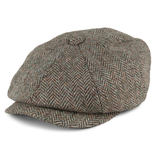 Casquette Gavroche en HARRIS TWEED à Chevrons Carloway beige-khaki FAILSWORTH