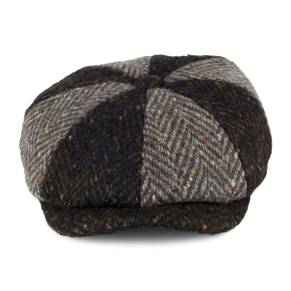 Casquette Gavroche en Tweed du Donegal Magee vert-gris FAILSWORTH