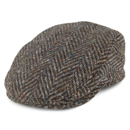 Casquette Plate en Tweed du Donegal Longford tourbe FAILSWORTH