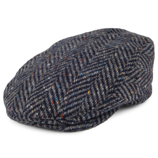 Casquette Plate en Tweed du Donegal Longford mélange de gris FAILSWORTH