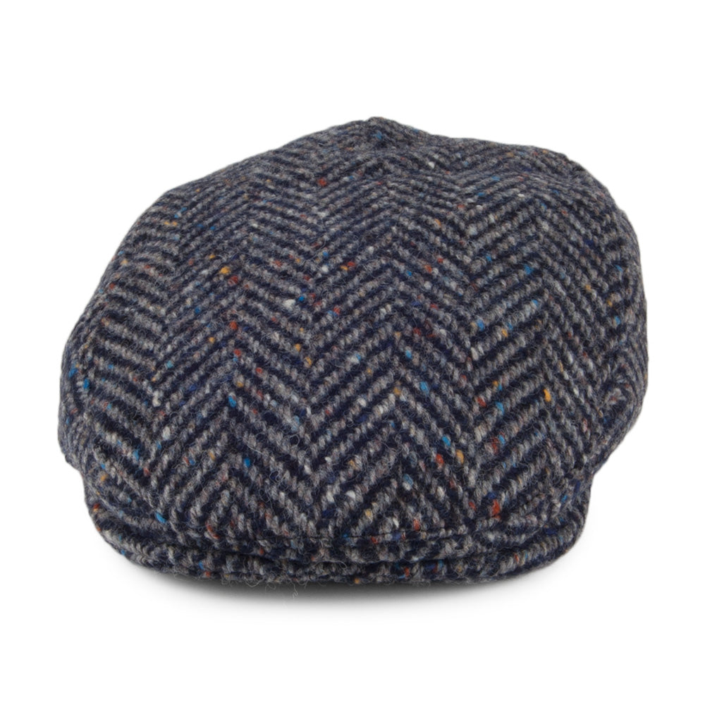 Casquette Plate en Tweed du Donegal Longford mélange de gris FAILSWORTH