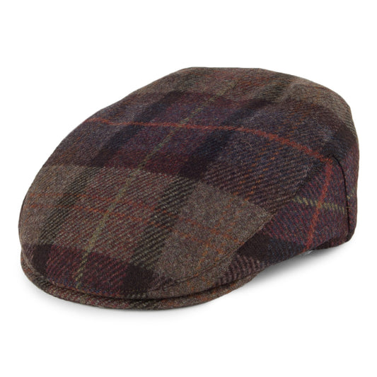 Casquette Plate en Laine Cambridge panaché de marrons FAILSWORTH