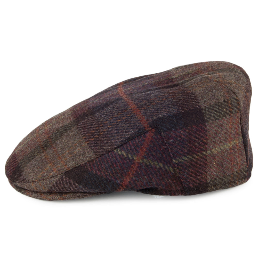 Casquette Plate en Laine Cambridge panaché de marrons FAILSWORTH