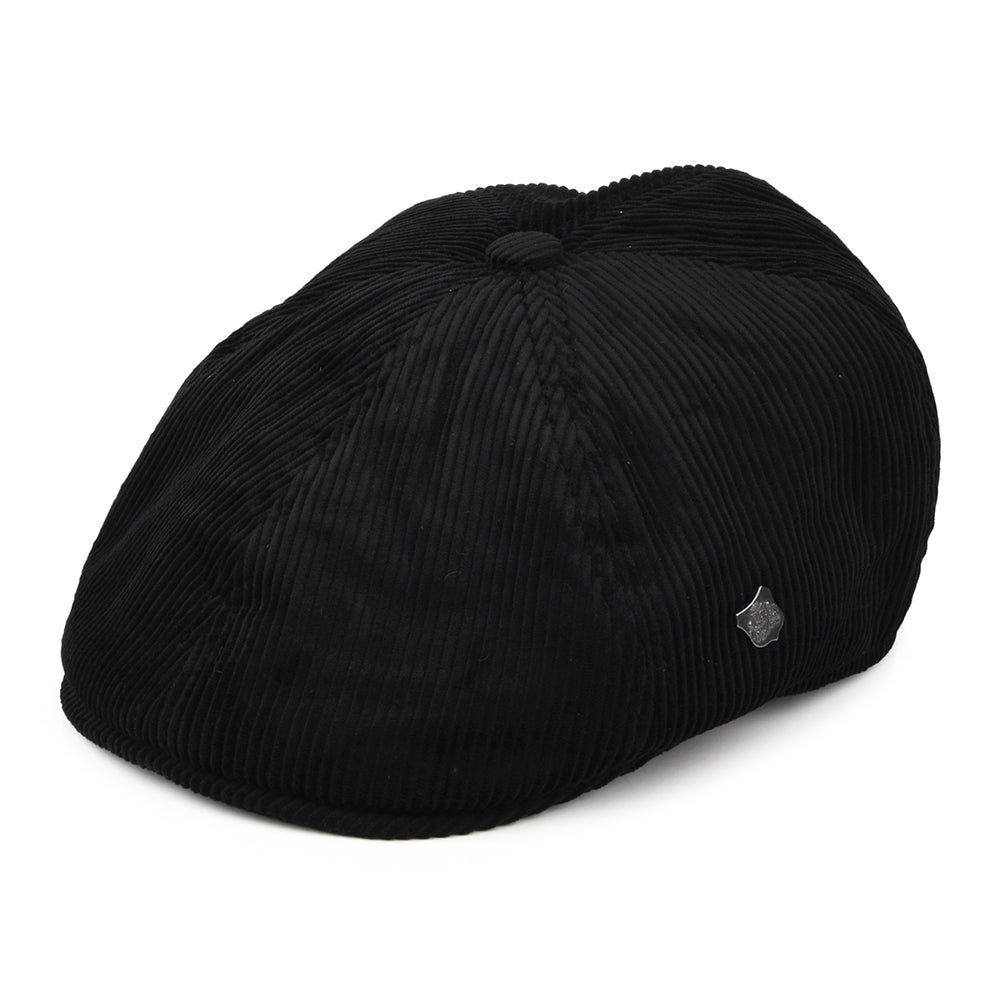 Casquette Gavroche en Velours Côtelé Hudson noir FAILSWORTH