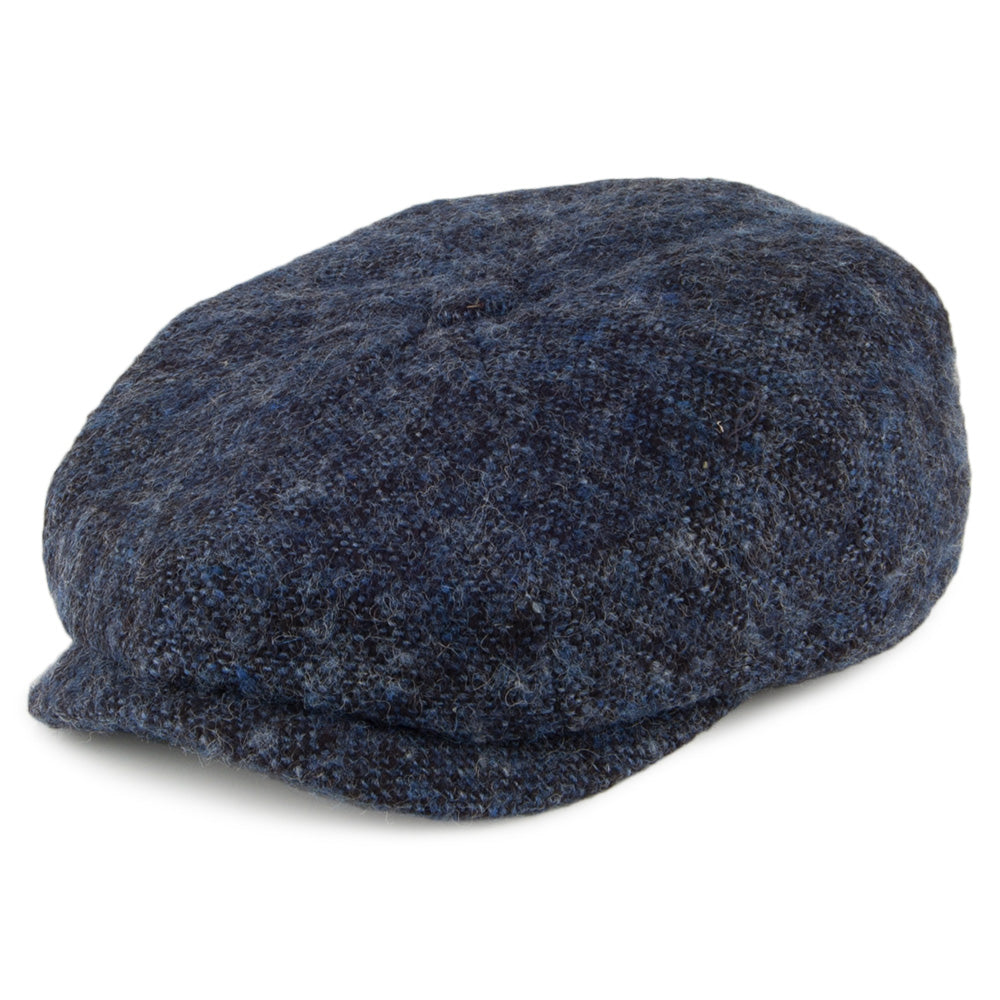 Casquette Gavroche en Tweed du Donegal Hatteras bleu STETSON