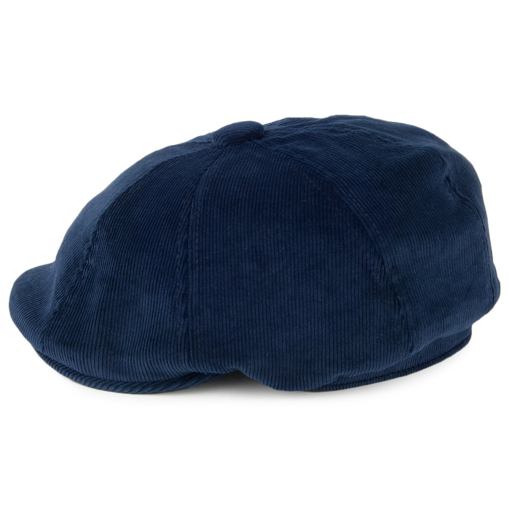 Casquette Gavroche en Velours Côtelé Hawker bleu marine KANGOL