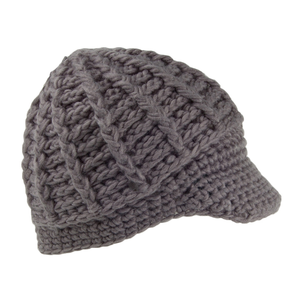 Bonnet à Visière Tricot gris SCALA