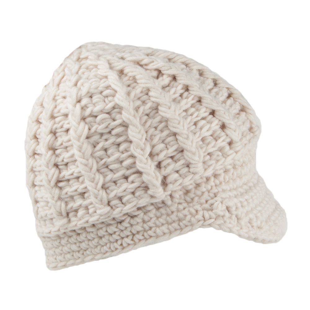 Bonnet à Visière en Crochet Letizia ivoire SCALA