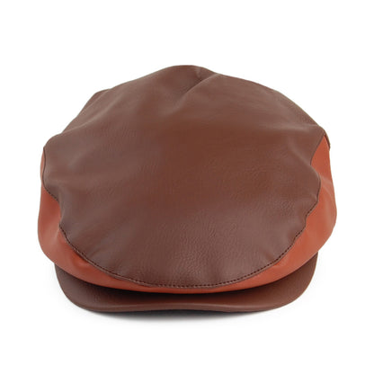 Casquette Plate Hooligan en Faux Cuir marron BRIXTON