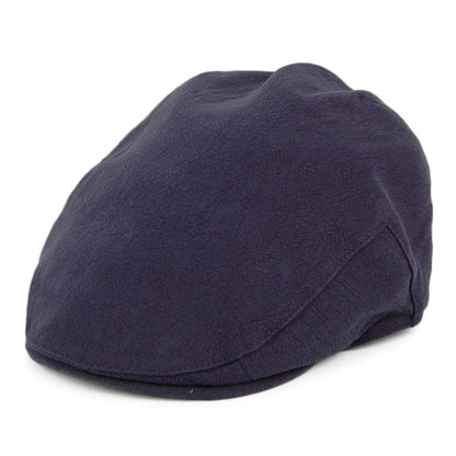 Casquette Plate en Lin et Coton Épais Skye Balmoral bleu marine CHRISTYS
