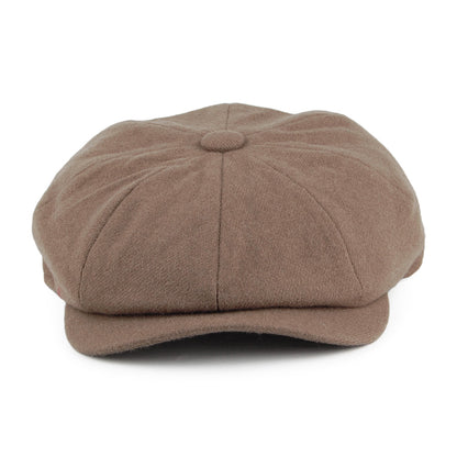 Casquette Gavroche en Satin de Laine Joshua Ellis beige sable clair CHRISTYS