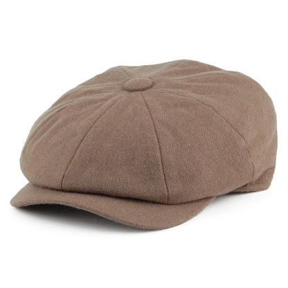 Casquette Gavroche en Satin de Laine Joshua Ellis beige sable clair CHRISTYS
