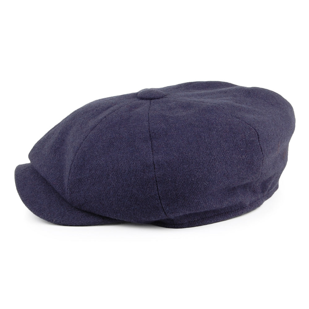 Casquette Gavroche en Satin de Laine Joshua Ellis bleu marine CHRISTYS
