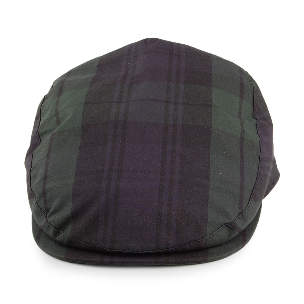 Casquette Plate en Coton Ciré British Millerain bleu marine-vert CITY SPORT