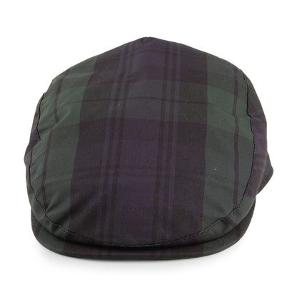 Casquette Plate en Coton Ciré British Millerain bleu marine-vert CITY SPORT