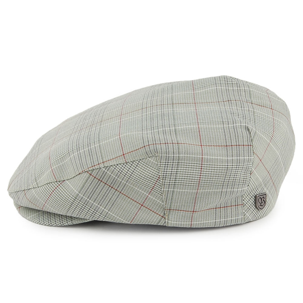 Casquette Plate à Carreaux Hooligan gris-sauge BRIXTON