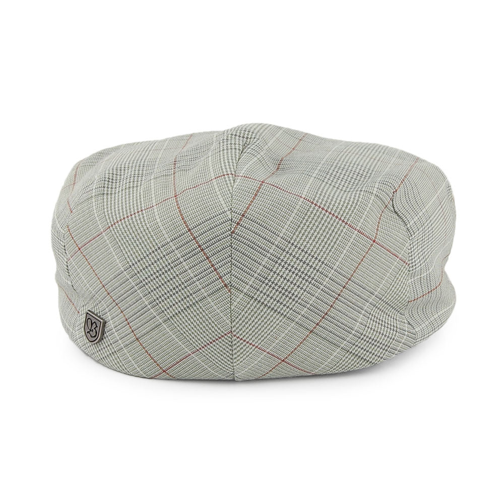 Casquette Plate à Carreaux Hooligan gris-sauge BRIXTON