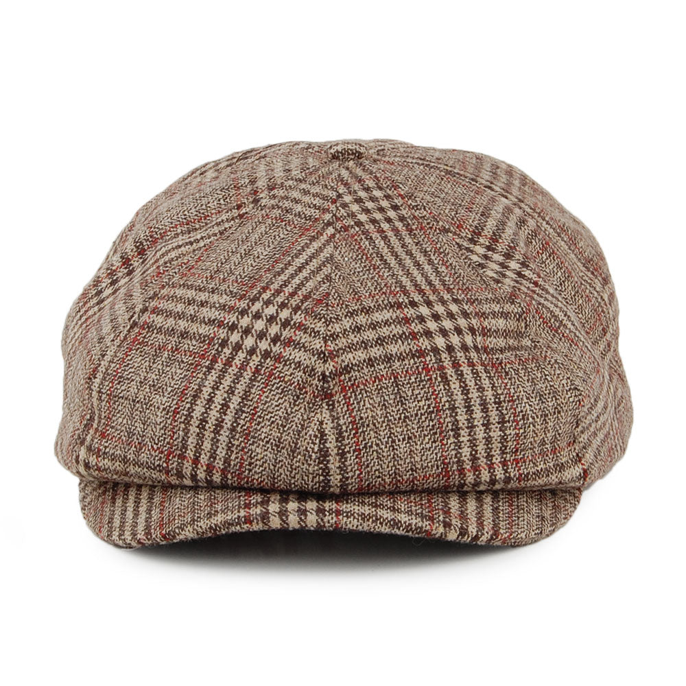 Casquette Gavroche à Carreaux Brood II khaki-marron BRIXTON