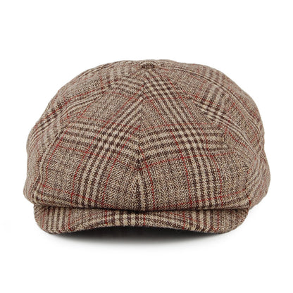 Casquette Gavroche à Carreaux Brood II khaki-marron BRIXTON