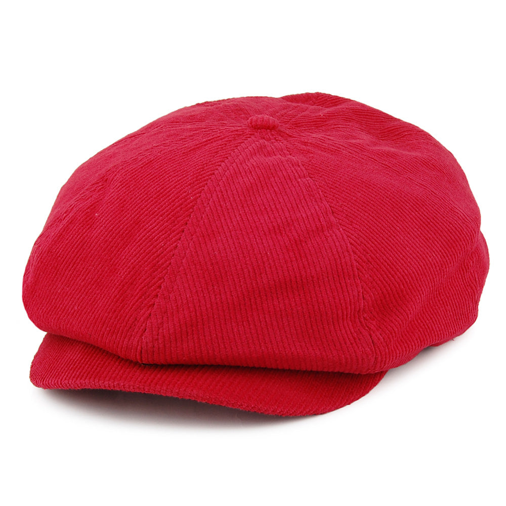 Casquette Gavroche en Velours Brood rouge cerise BRIXTON