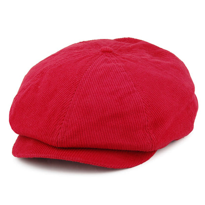 Casquette Gavroche en Velours Brood rouge cerise BRIXTON