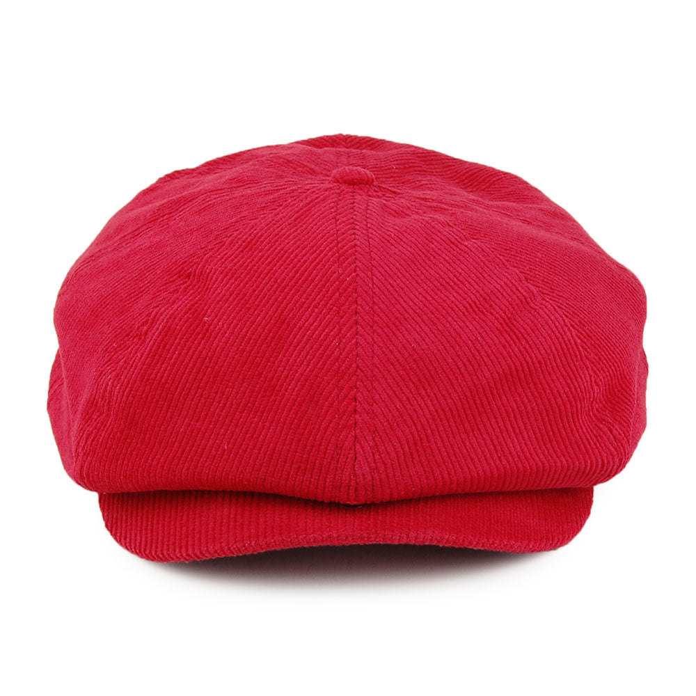 Casquette Gavroche en Velours Brood rouge cerise BRIXTON