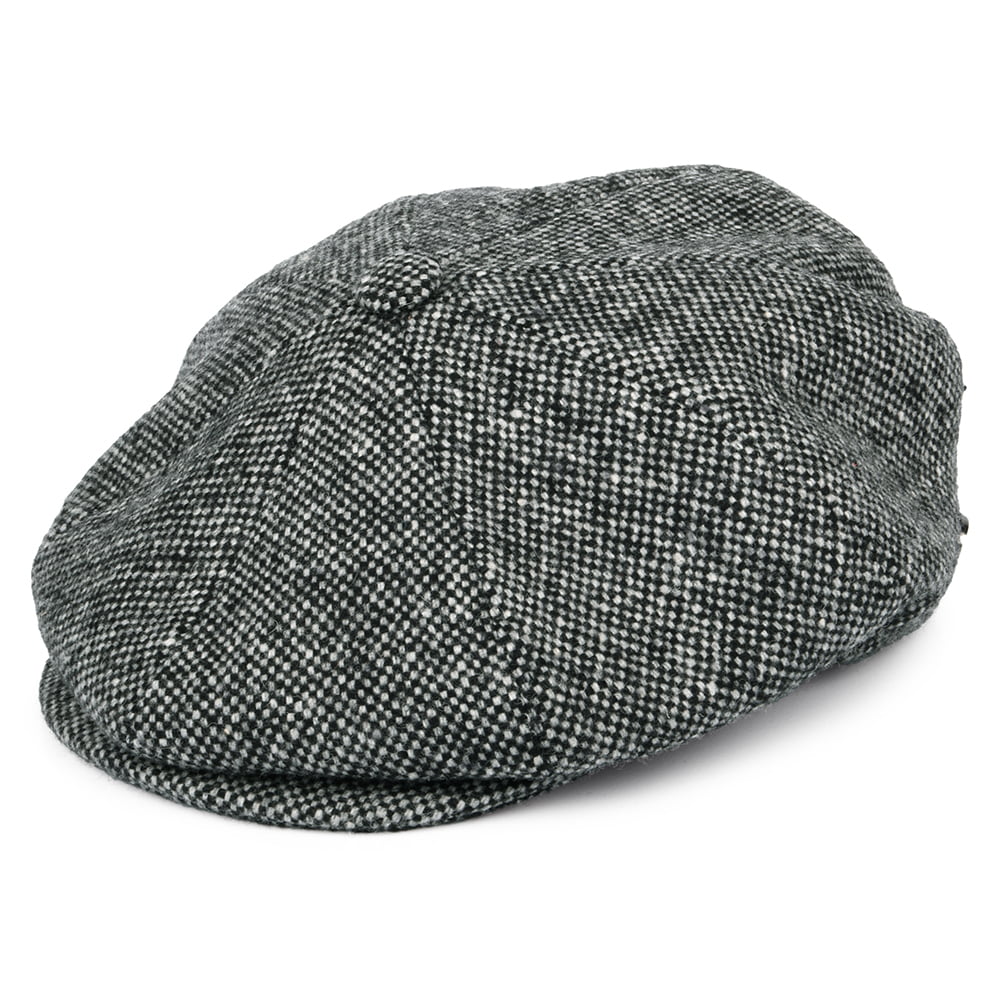 Casquette Gavroche Italienne en Tweed Galvin noir BAILEY