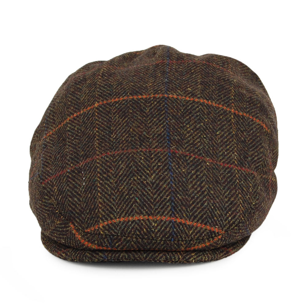 Casquette Plate à Carreaux Glasgow olive JAXON & JAMES