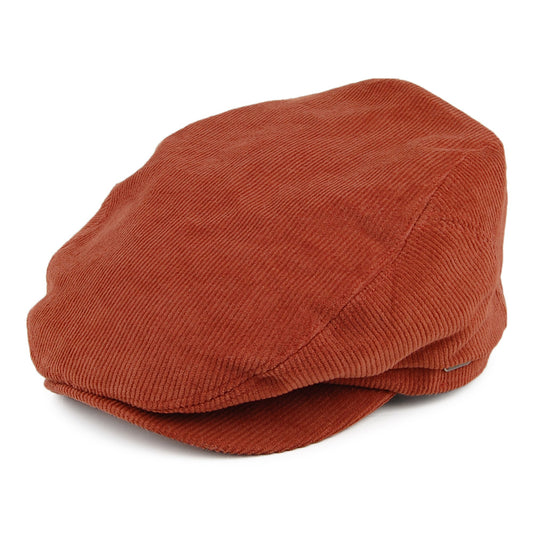 Casquette Plate en Velours Côtelé Ixia rouille BARTS