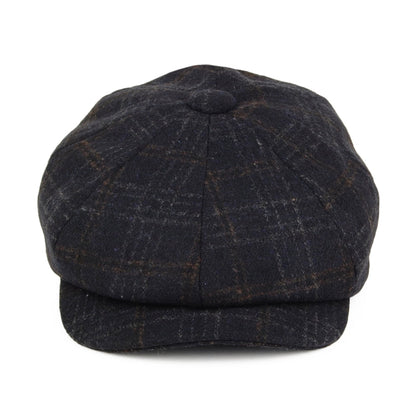 Casquette Gavroche à Carreaux Deanscroft bleu marine JOULES