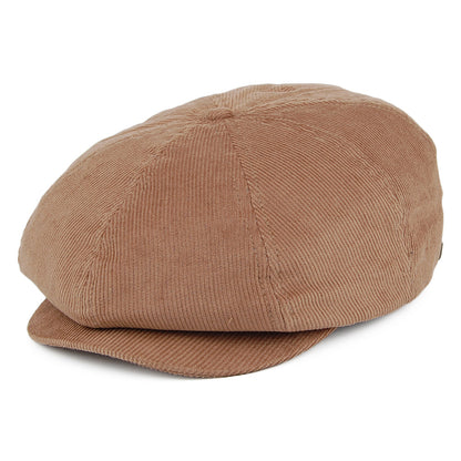Casquette Gavroche en Velours Côtelé Brood marron BRIXTON