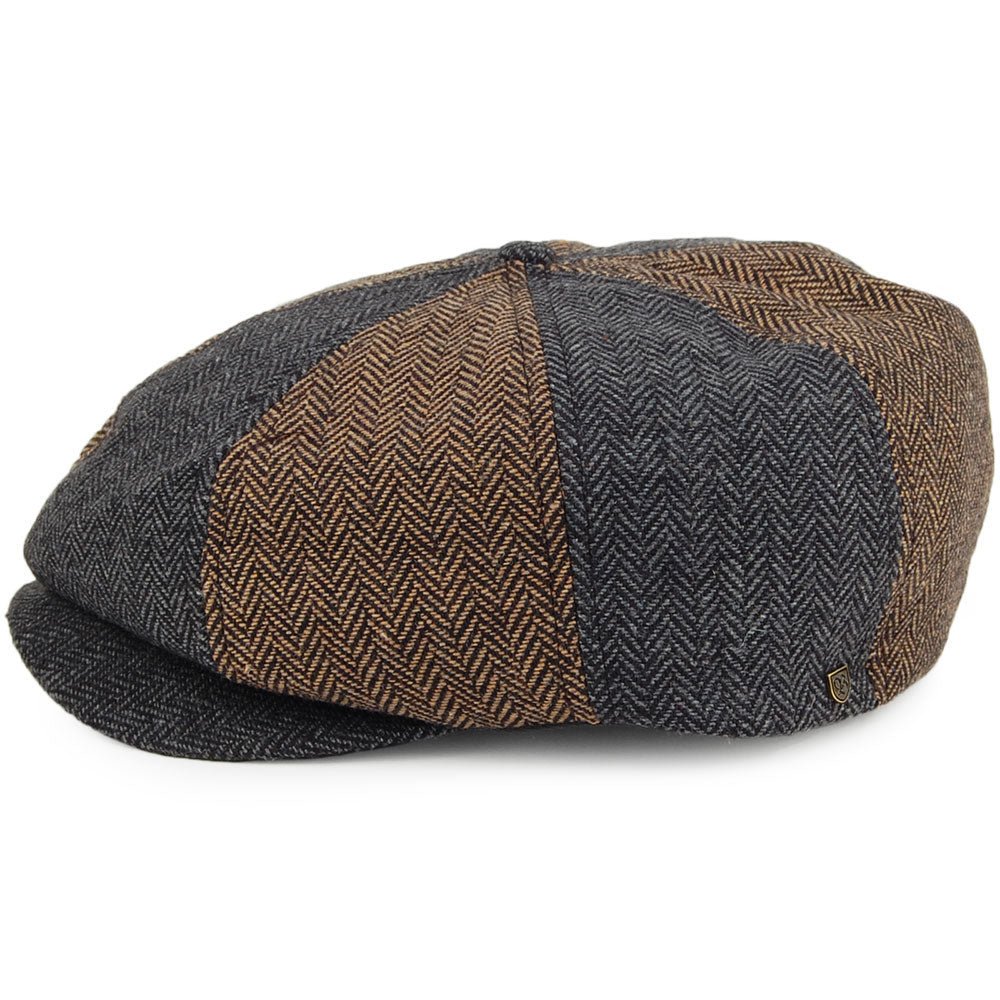 Casquette Gavroche à Pans Multiples Brood marron-gris BRIXTON