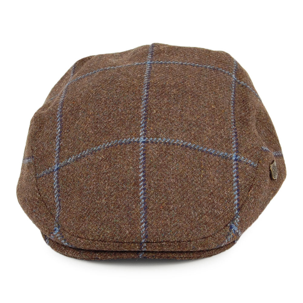 Casquette Plate Hydrofuge à Carreaux Gamekeeper tourbe-bleu FAILSWORTH