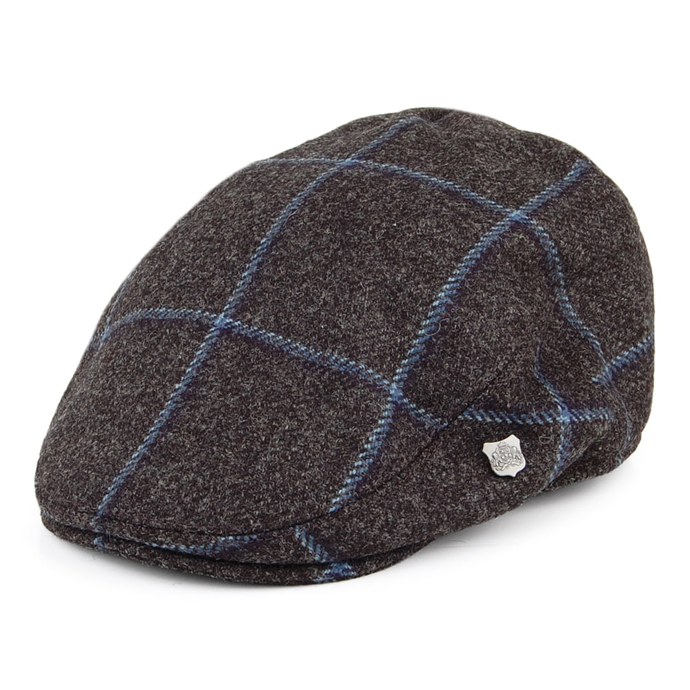 Casquette Plate Hydrofuge à Carreaux Gamekeeper gris-bleu FAILSWORTH