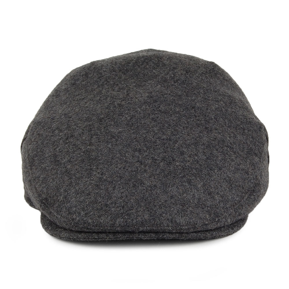Casquette Plate en Laine Melton Balmoral gris CHRISTYS