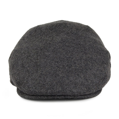 Casquette Plate en Laine Melton Balmoral gris CHRISTYS