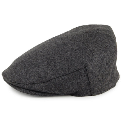 Casquette Plate en Laine Melton Balmoral gris CHRISTYS