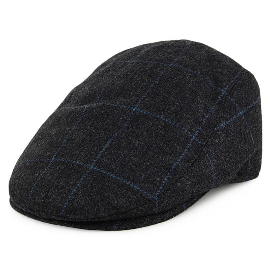 Casquette Plate à Carreaux Ascot gris-bleu CHRISTYS