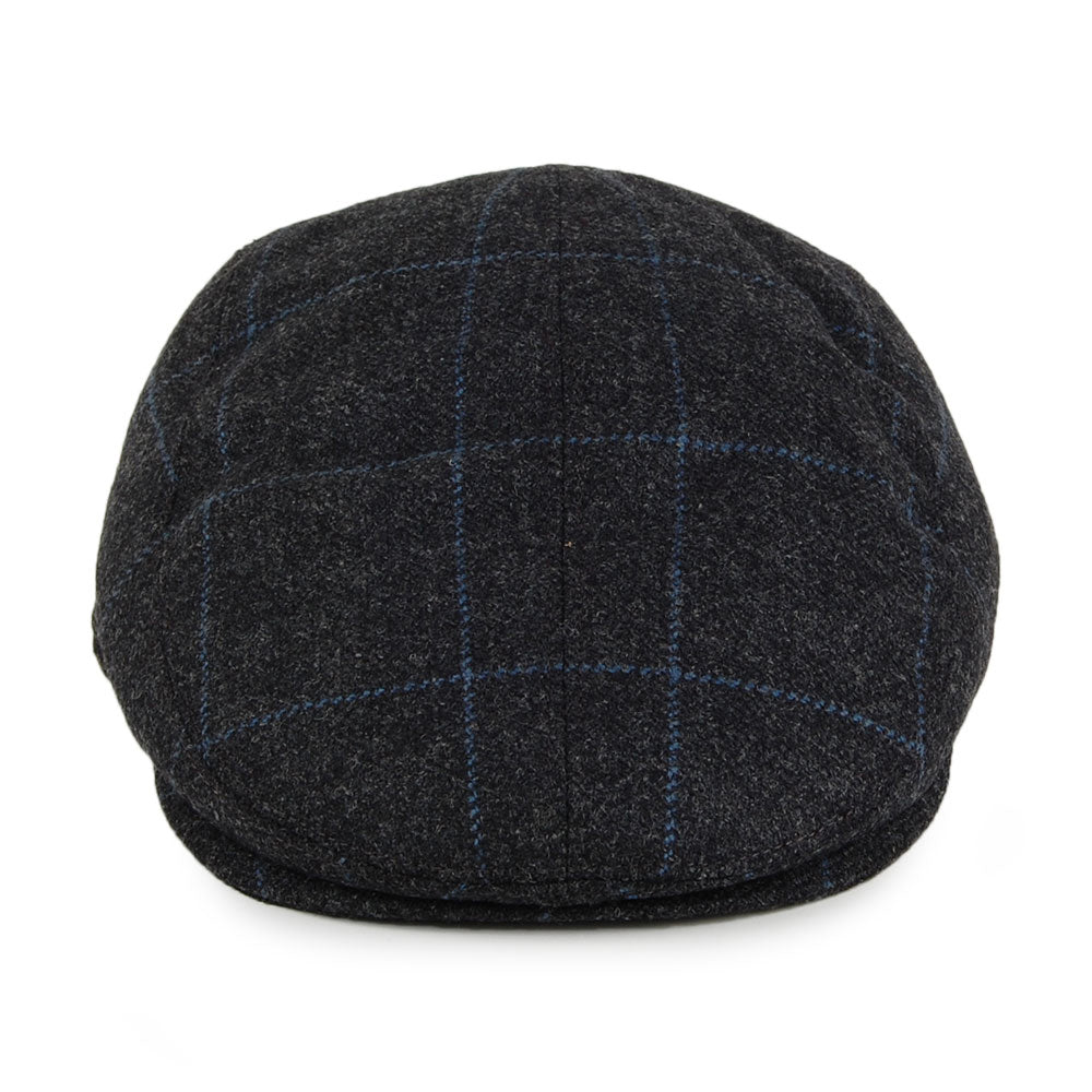 Casquette Plate à Carreaux Ascot gris-bleu CHRISTYS