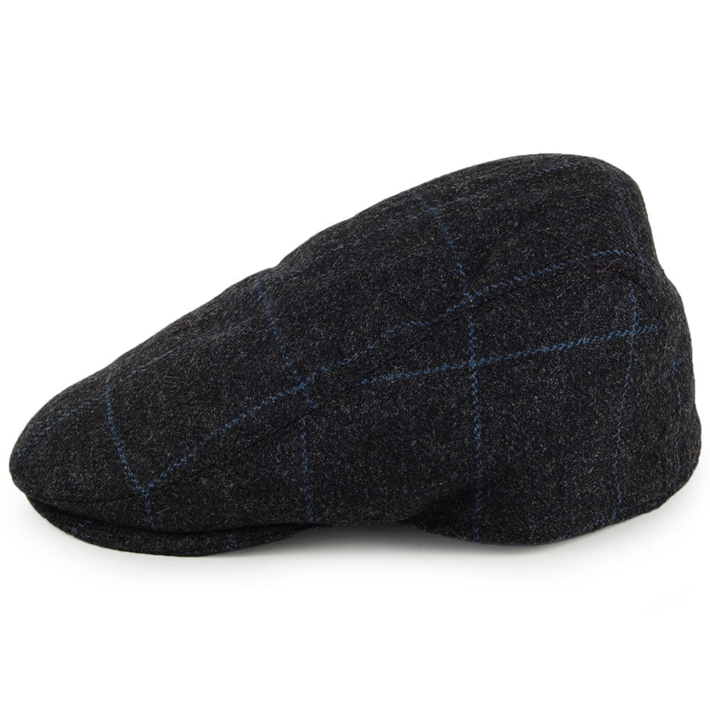 Casquette Plate à Carreaux Ascot gris-bleu CHRISTYS