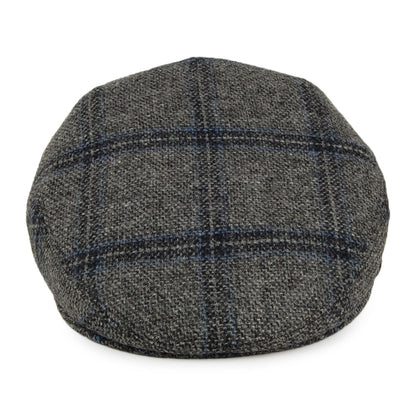 Casquette Plate en Laine Vierge Anglaise à Carreaux gris CITY SPORT