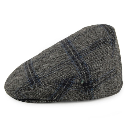 Casquette Plate en Laine Vierge Anglaise à Carreaux gris CITY SPORT