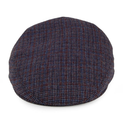 Casquette Plate en Laine Vierge à Micro Carreaux bleu-bordeaux CITY SPORT