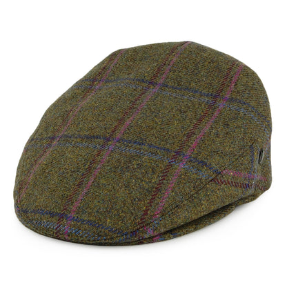 Casquette Plate en Laine Britannique à Carreaux Saxony mousse CITY SPORT