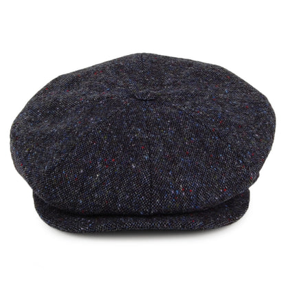 Casquette Gavroche en Tweed du Donegal bleu marine et mix de couleurs CITY SPORT
