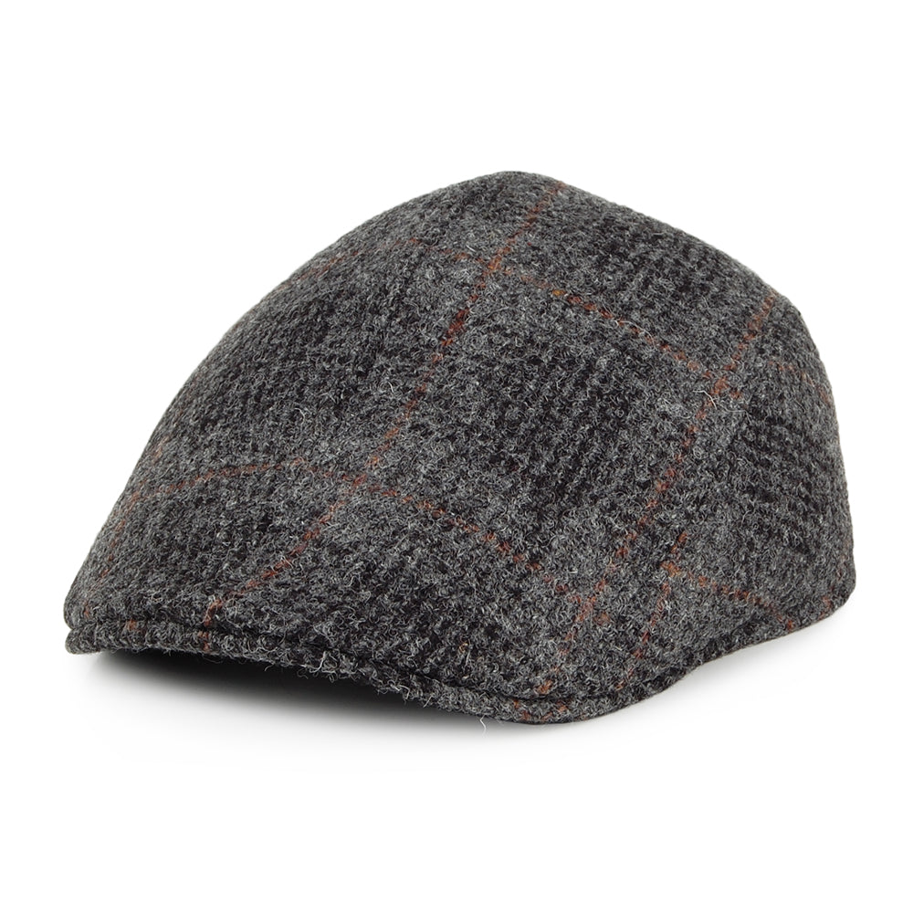 Casquette Plate Ascot en HARRIS TWEED Daily mélange de gris CRAMBES