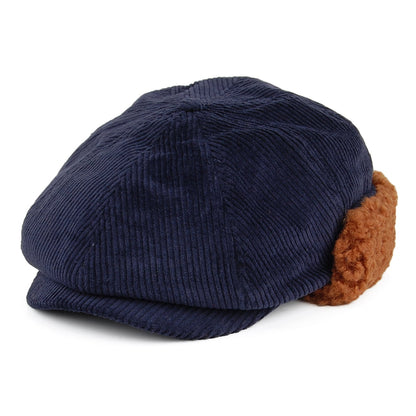 Casquette Gavroche en Velours Côtelé avec Protège-Oreilles Brood bleu marine BRIXTON