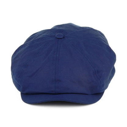 Casquette Gavroche en Coton Ciré British Millerain bleu marine JAXON & JAMES
