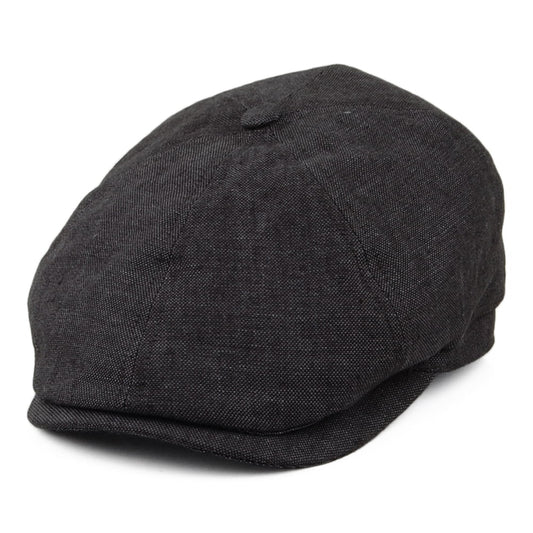 Casquette Gavroche en Lin Irlandais Hudson anthracite FAILSWORTH